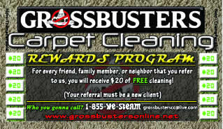 Grossbusters Carpet Cleaning Rewards Program
